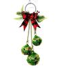 Jingle Bells Christmas Tree Ornaments DIY Shatterproof Xmas Tree Hangings Pendant Bow Door Decoration Party Supplies Fireplace