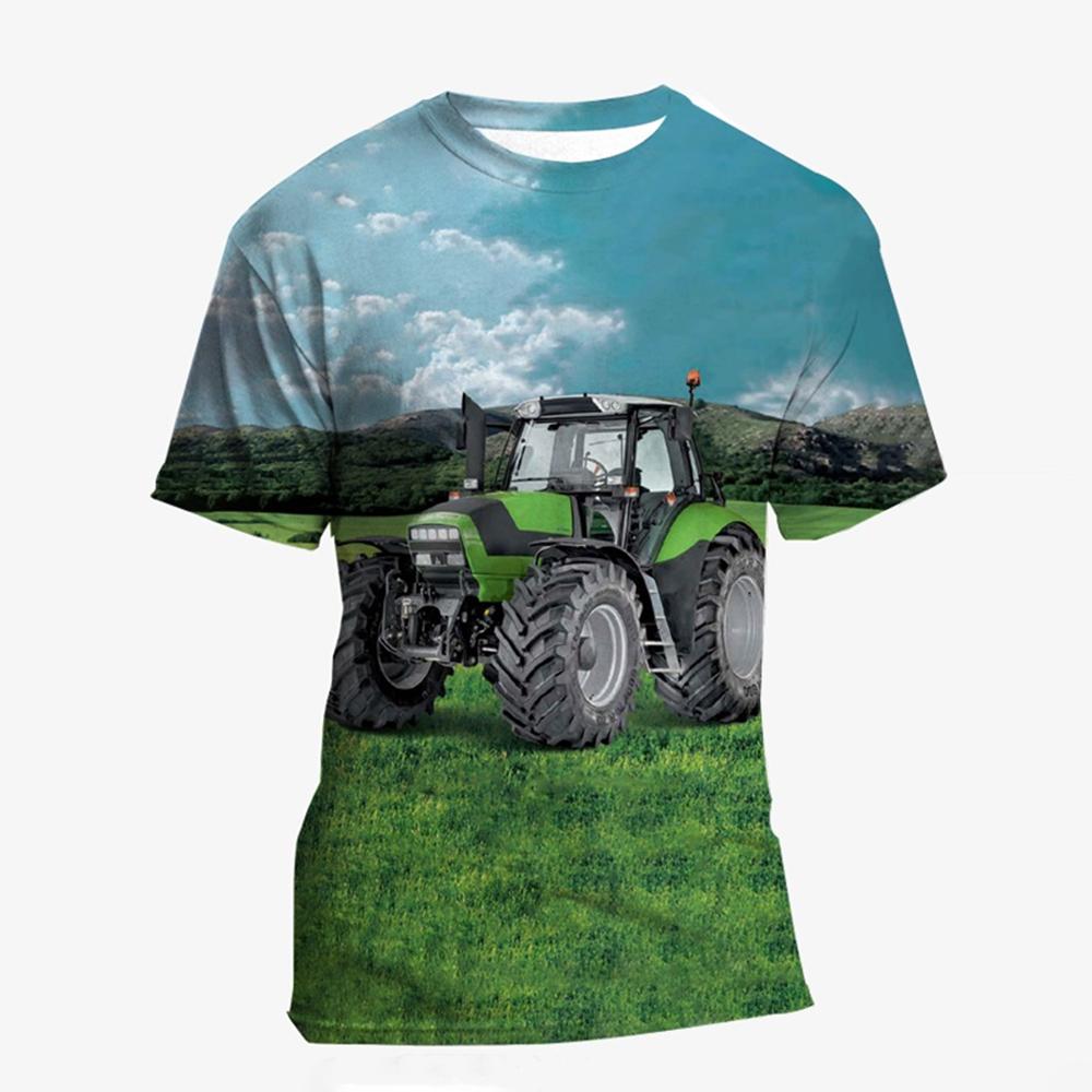 3D Printed New Tractor T Shirt Fashion Kids Cool Streetwear Hip Hop Funny T-shirt Men Women Funny Short Sleeve Summer Tops