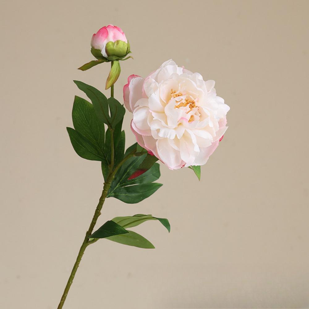 

Искусственный цветок пиона с 2 головками, имитация пиона для украшения дома, улицы, свадьбы, букет из искусственных цветов, аранжировка, украшение