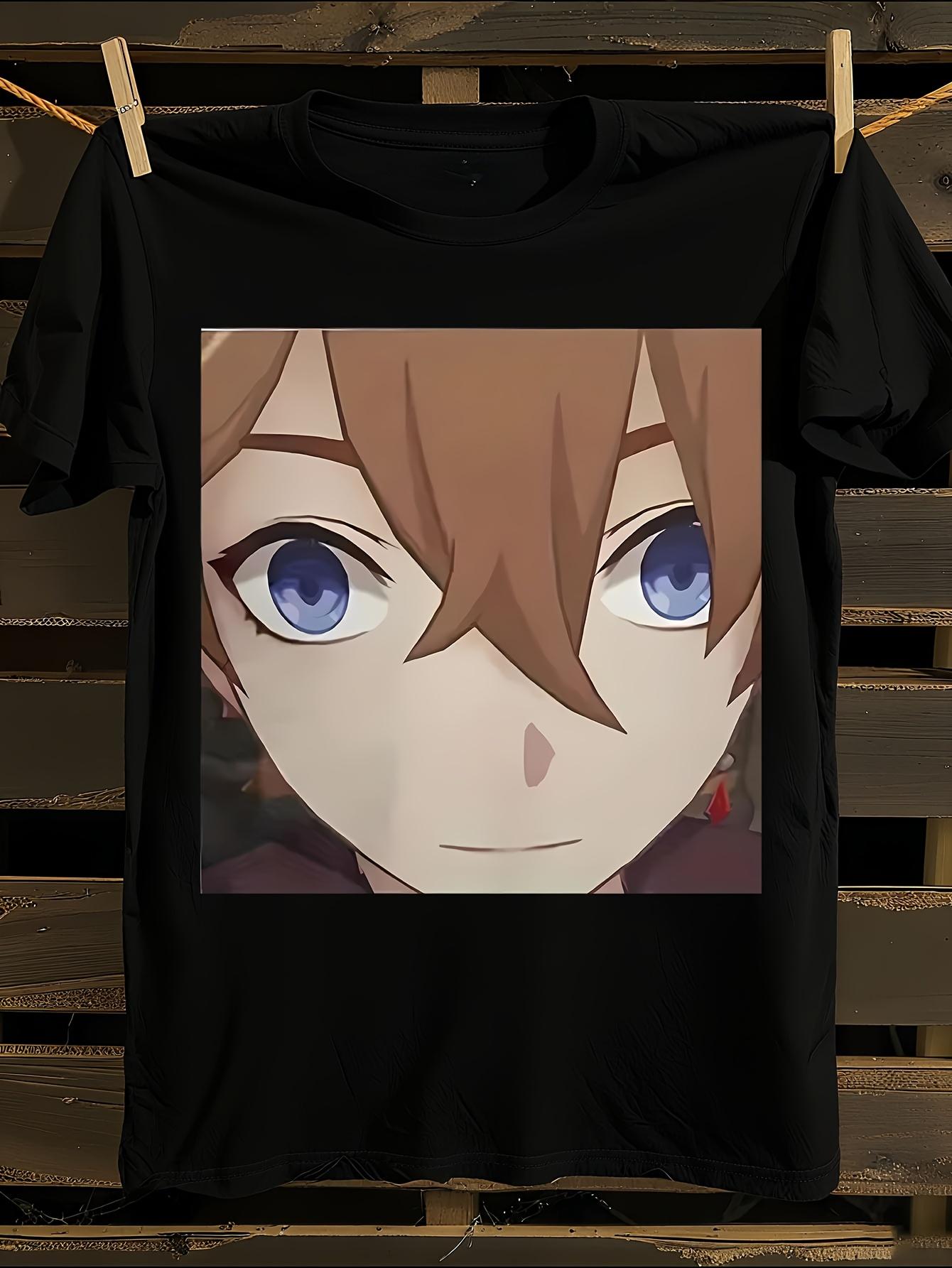 Genshin Impact Tartaglia Face Anime Tshirt Anime Meme Tshirt M