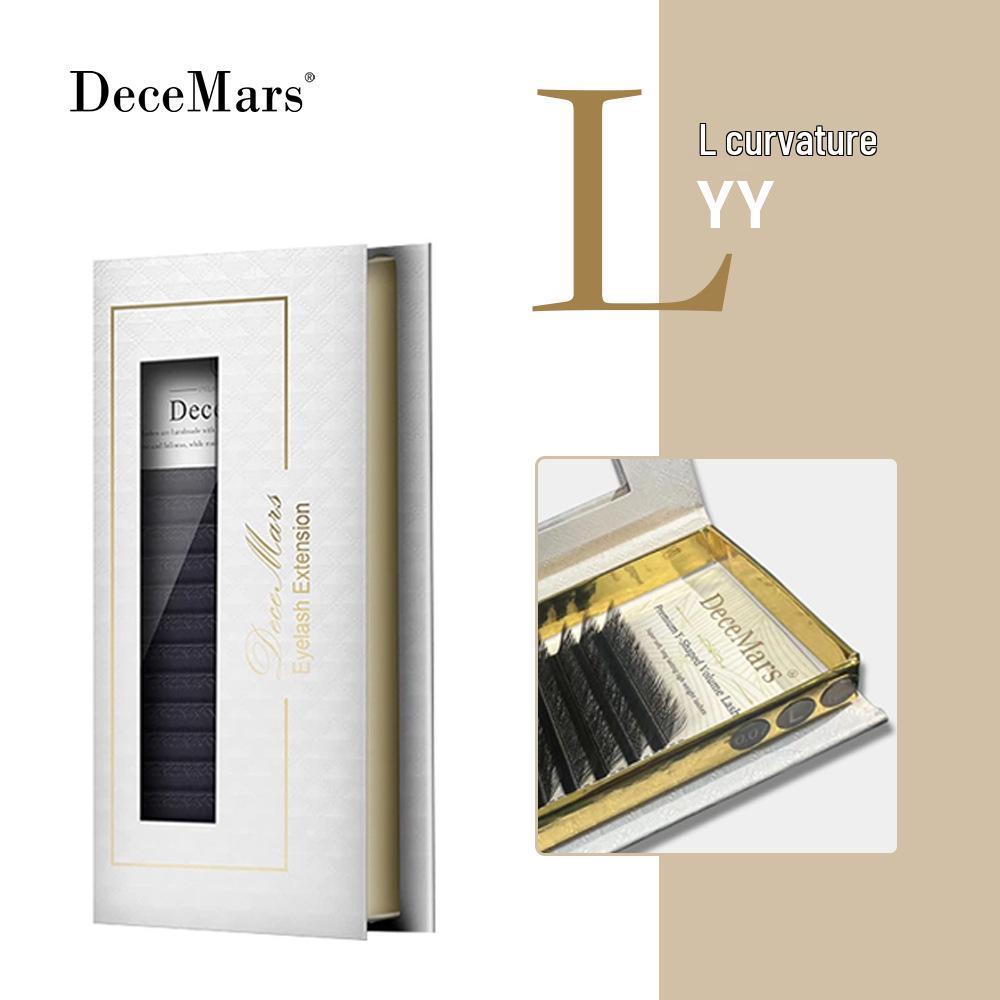 DeceMars L/L+ Curl Eyelash Extensions (YY Clover: Four-leaf, Five-leaf, Six-leaf) YY L 0.07mm Black