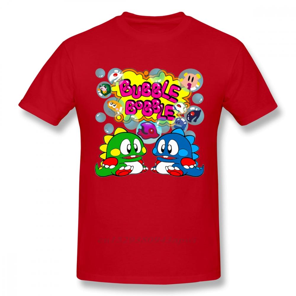 Bubble Bobble Retro  Console Game Tshirt Men New Custom Old School Game T Shirt Organic Cotton Plus Size Tee Camiseta