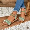 Fashion Comemore Bohemian Sandals Summer New Roman Flat Bottom Flowers Women Casual Shoes Large Size Slip On Beach Sandalias Femininas