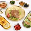 AEE4-BBQ Thick Round Plate BBQ Plate Golden Cafe Fruit Cake Plate