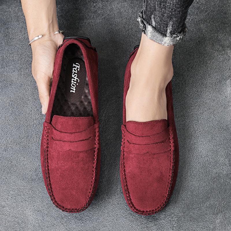 Men Casual Shoes Fashion 2026 Shoes Handmade Suede Genuine Leather Mens Loafers Moccasins Slip On Men's Flats Male Driving Shoes