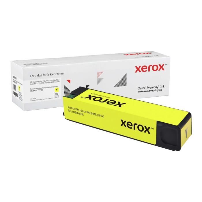 Cartouche PageWide Jaune compatible avec HP 991X (M0J98AE) - XEROX - Rendement 16000 pages