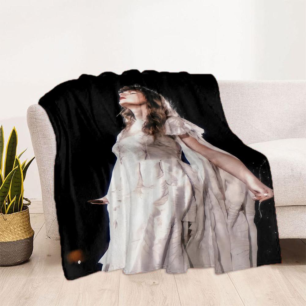 Taylor Swift Live Performance Flanelldecke - Weich und geeignet für Sofas, Betten, Büros, Reisen, alle Jahreszeiten, tolles Geschenk für Feiertage und Geburtstage.