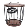 Rustic Coffee Filter Holder with Lid Coffee Filter Storage Container Coffee Pod Holder for Counter Coffee Bar Accessories Decor