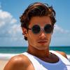 1-9 Gears Adjustable Tint Sunglasses for Men Round Polarized Sunglasses with ND Filter Lenses UV400 Shady Fishing Glasses
