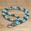Turquoise Hematite Double Strand Necklace – Boho Tribal Jewelry, Protection Grounding Gift for Men Women