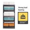 5-Tier Metal Shelf 650kg Load Capacity, Heavy-Duty Shelf Made of Steel, Height-Adjustable for Garage, Storage & Household, H160cm × B80cm × T40cm
