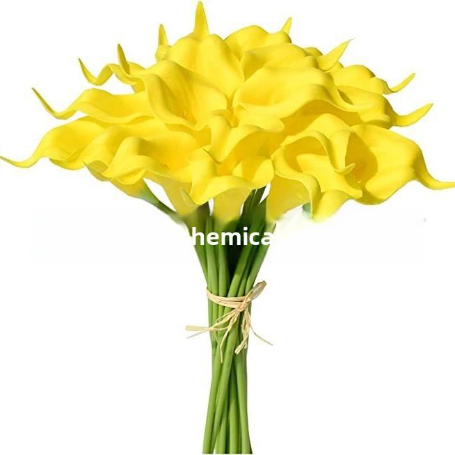 5 Stück Weißer Künstlicher Blumenstrauß Calla Lilie Kunstblumen für Heimzimmerdeko Hochzeit Brautdekoration Vasenornament