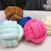 Nordic Hand-Woven Velvet Knot Pillow - Three-Strand Rope Ball Design