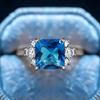 Classic Copper Alloy Zircon Ring Ladies Jewelry Wedding Promise Party Gift