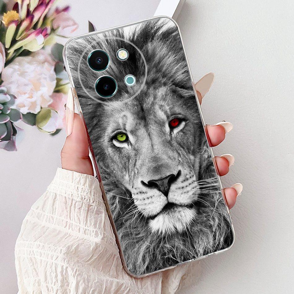 For Vivo Y38 Y58 2025 New Cool Dragon Tiger Painted Phone Case For Vivo Y38 Y58 5G Soft Silicone TPU Cases