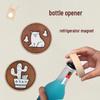 Creative Personality Magnetic Beer and Wine Bottle Opener with Refrigerator Magnet