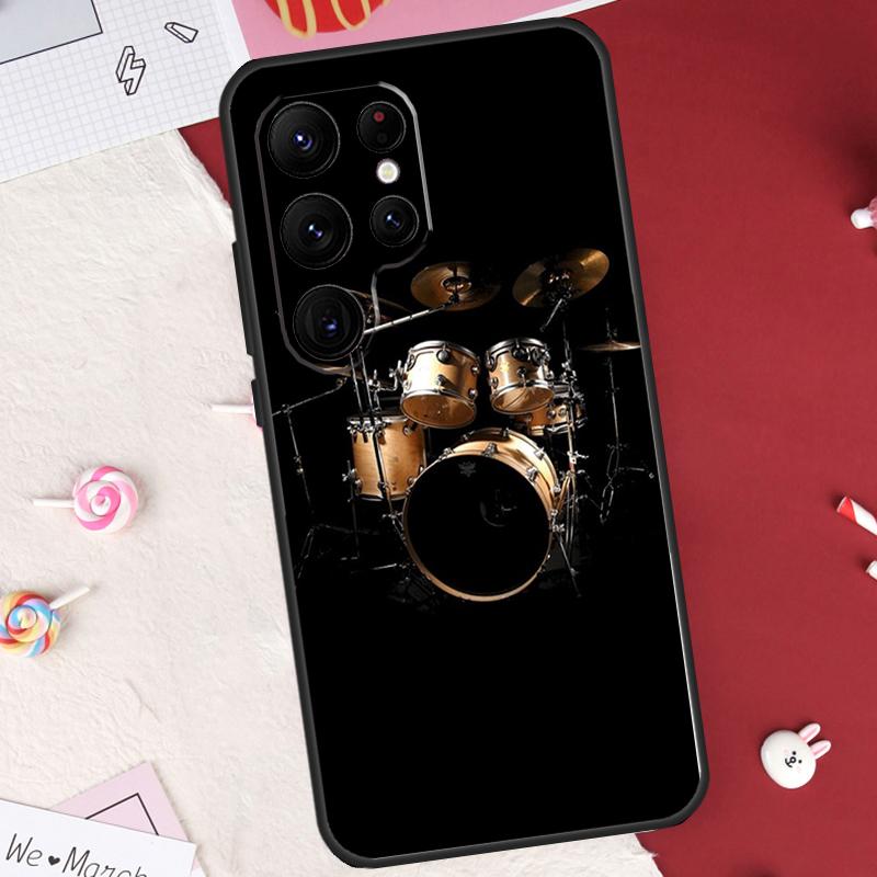 Musical Drum Drumsticks Drummers Case For Samsung Galaxy S26 Ultra S23 S22 S21 S20 S24 S25 Ultra S10 Plus S25 FE Cover Shell