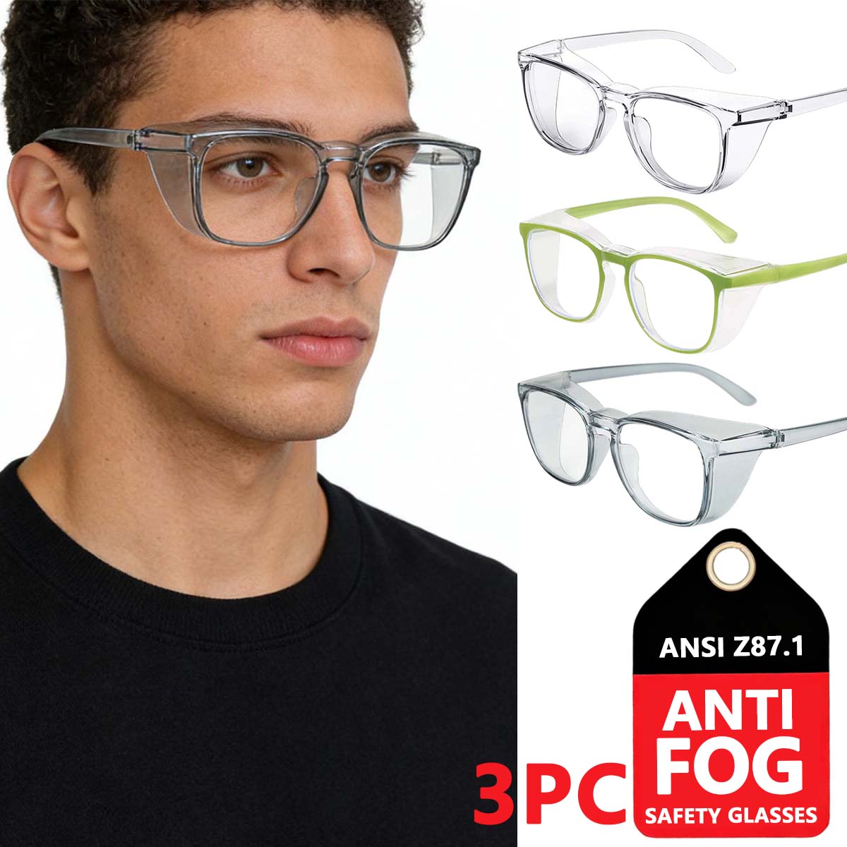 glasses protection work anti fog safety glasses women lunette de protection construction safety glasses z87 HM9