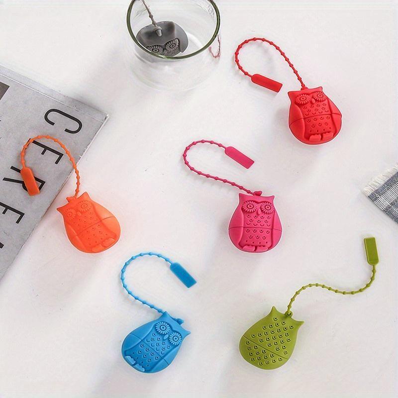 2pcs Owl Tea Bags, Silicone Tea Bags, Small Tea Brewer, Durable Tea Drainer for Home, Restaurant Use