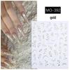 Chinese Style Nail Art Stickers: Golden & Silver Branches and Jade Leaves 