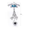 Elegant Rhinestone Stainless Steel Belly Button Ring - Luxury Women's Simple Navel Piercing Jewelry