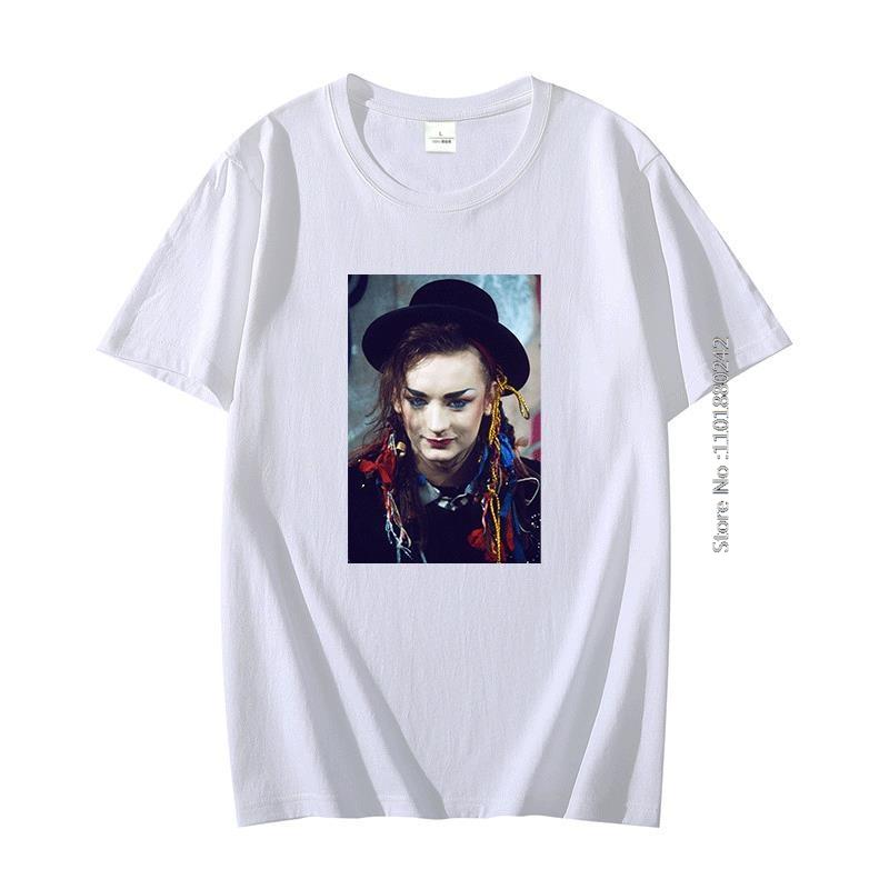 Boy George Cool Poster Birthday Present Fashion Graphic T Shirts Big Size Short Sleeve T Shirt Summer New Shirts And Tshirts