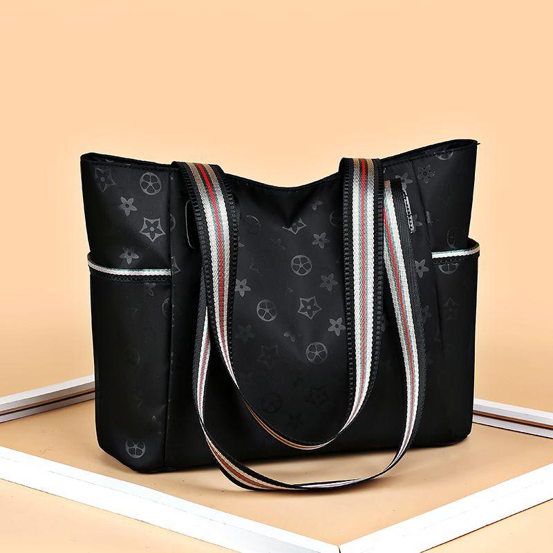 Dámská velkokapacitní voděodolná taška Oxford Cloth Nylon plátěná taška přes rameno Tote Bag Kabelka