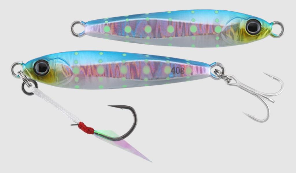 Jackall Metal Jig Big Backer 15 grams Blue Pink Glow Dot (2828)