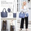 Published in magazine Tote bag with pochette A4 PC storage Shoulder for both on and off PU leather Fashion Recruit Commuting Business Italy 171077