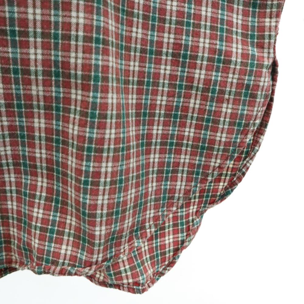 RRL 90s Initial Tag Red 3 Stars Old Check Pattern Long Sleeve Shirt L Men's Used