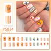 24-Piece Glossy Cartoon Nails – Summer Starfish & Fish Design