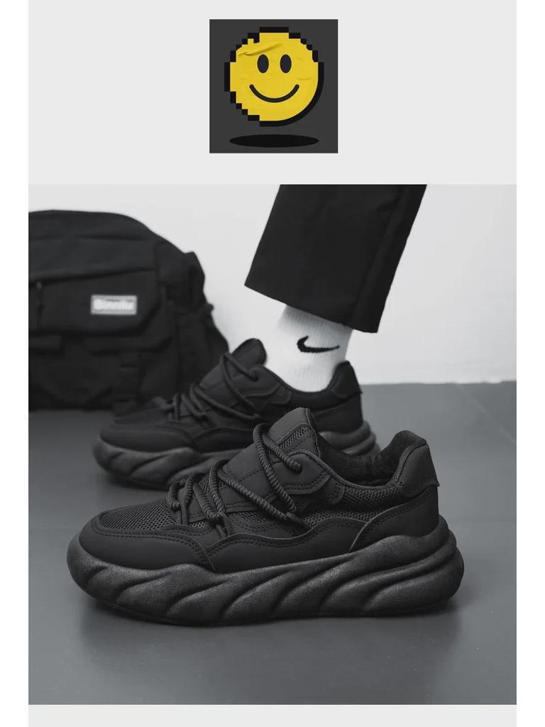 2024 Trendy Men's Niche Design Casual Bread Dad Shoes - Small White Celebrity Style