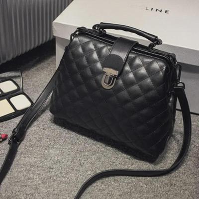 2024 Damen Diamantmuster Schultertasche im koreanischen Stil mit Schnappverschluss