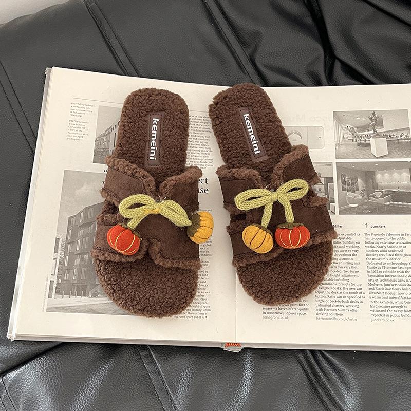 

Нишевое молоко хуху слово пушистые тапочки женские осень и зима милые мультяшные маленькие помидорки универсальные повседневные ветрозащитные уличные хлопковые тапочки 40 темно-коричневого