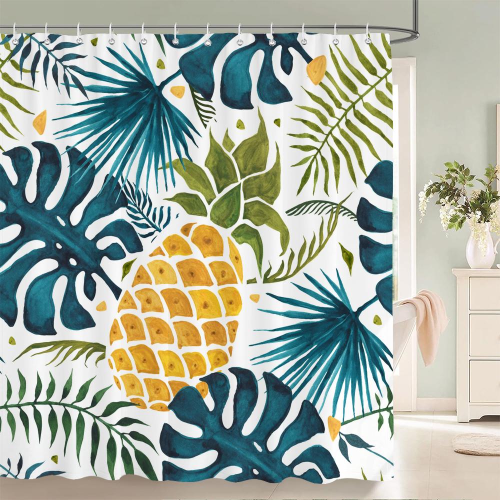 Waterproof Shower Curtains European Flowers 3D Bathroom Curtains With Hooks Printing Decoration 180*240Cm Washable Bath Screen