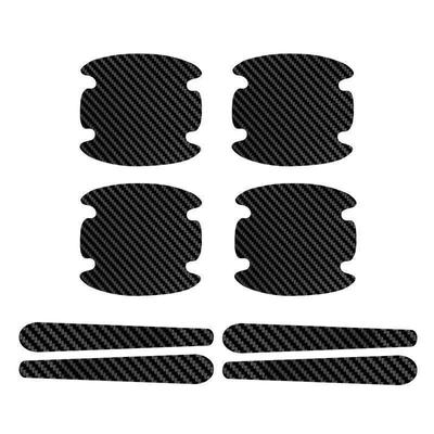 8Pcs Car Door Handle Protector, Anti-Scratches Handle Cover Carbon Fiber Vinyl Wrap Sticker for Exterior Accessorie