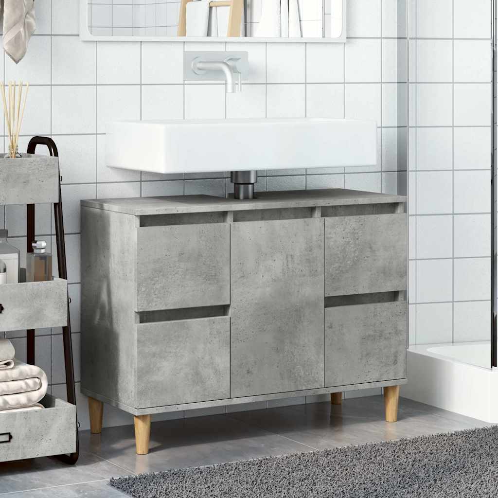 Vidaxl Under-Sink Cabinet, Concrete Grey, 80X33X60 Cm
