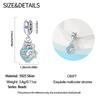 Original Charms Beads Copper Blue Ocean Float Wish Bottle Charms Pendant For Woman Jewelry Birthday Gift Making
