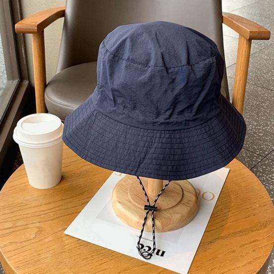 Summer Sun Hat with Adjustable Chin Strap Breathable UV Protection Men Women Outdoor Climbing Hiking Fishing Travel Wide Brim Bucket Hat
