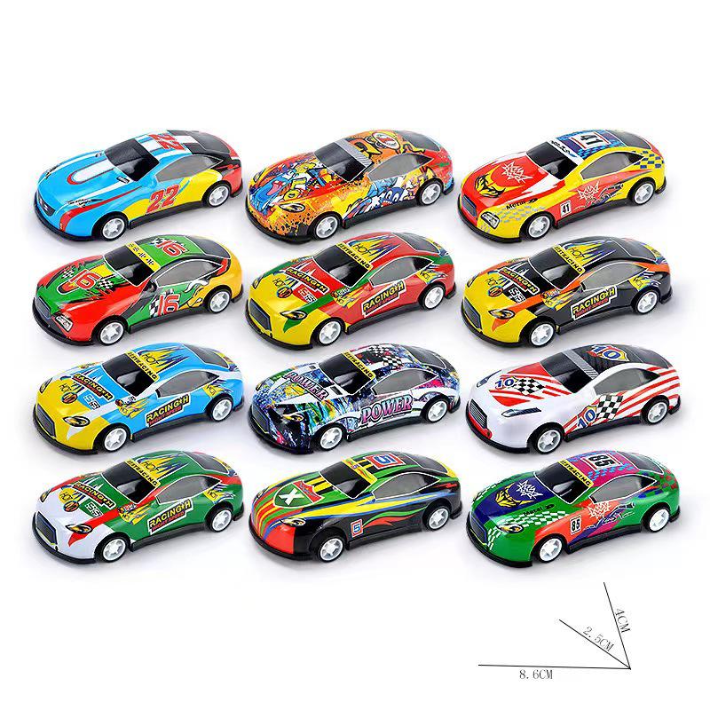 Children's Mini Alloy Pull-Back Toy Car Set In Gift Tin