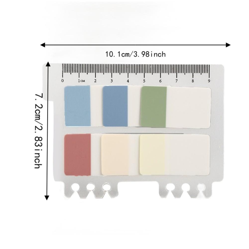 2set 6 Colors Transparent Sticky Notes Self-Adhesive PET Sticky Notes File Classification