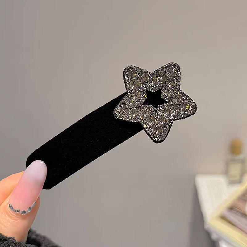 

Роскошная черная геометрическая заколка для волос BB, ретро, детская, для девочек, темпераментная, в форме сердца, шпилька для волос, аксессуар для волос, подарок