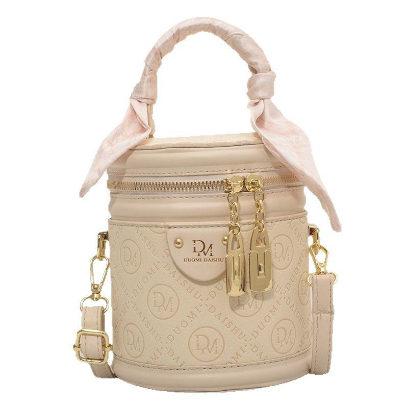 Bags women's bags 2025 new autumn and winter high-end niche cylinder handbags bucket bags versatile and popular messenger bags