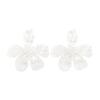Acrylic Big Flower Earrings Floral Stud Earrings Statement Beach Jewelry