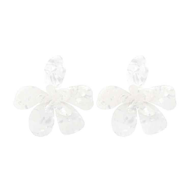 Acrylic Big Flower Earrings Floral Stud Earrings Statement Beach Jewelry