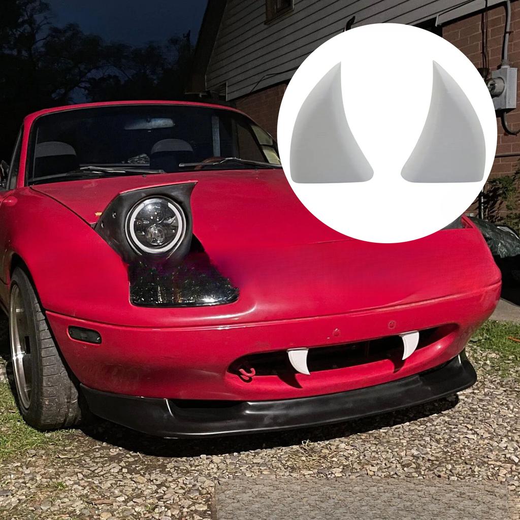 Car Front Grille Teeth Decor 3D Printed Vampire Tooth Decor Suitable for Cars Truck or SUV Halloween Decor