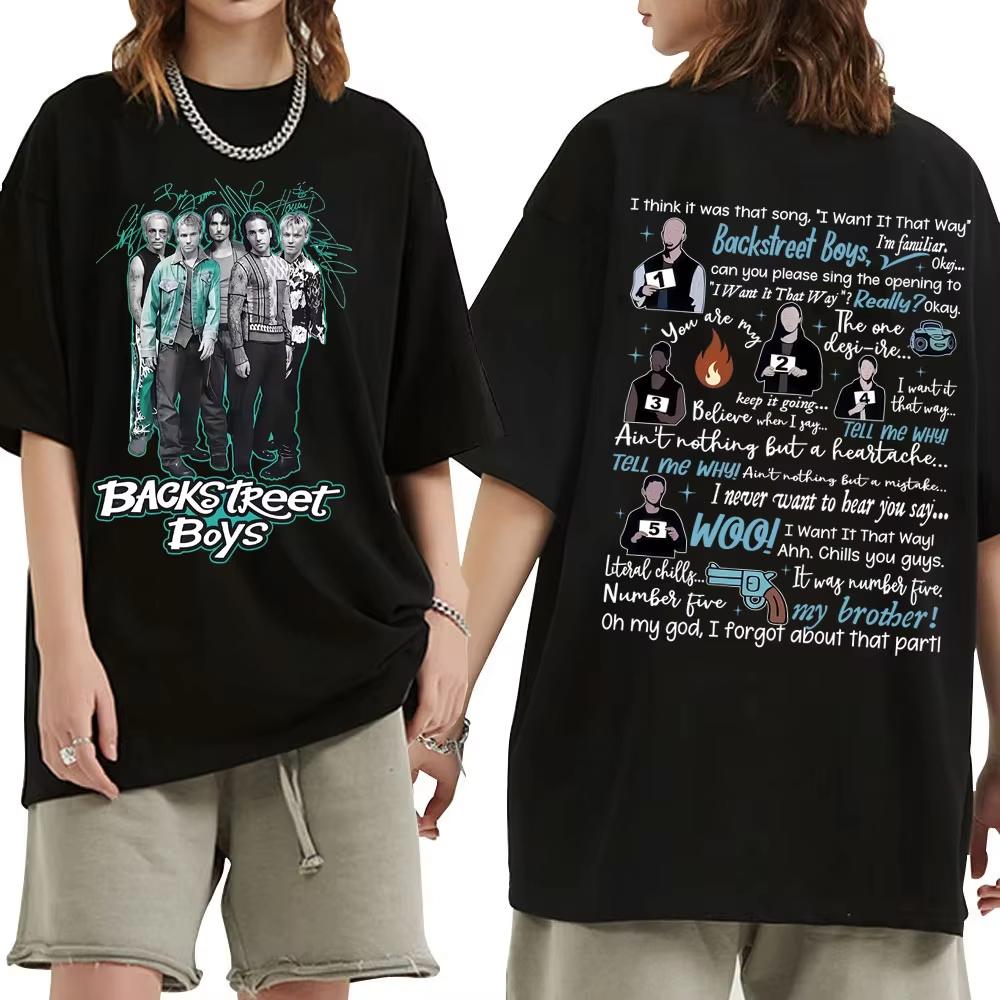

Hot Sale Rock Brand Backstreet Boys T-shirt Men s Women s Casual Soft Cotton T Shirts Male Fashion Oversized T-shirts Streetwear S разноцветный