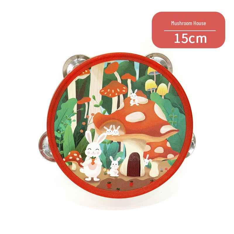 Wooden Tambourine for Early Childhood Music and Dance