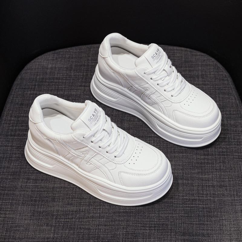 Rutschfeste Schuhe, Damenschuhe, Schuhe mit dicker Sohle zur Höhenvergrößerung, Sport- und Freizeit-Board-Schuhe