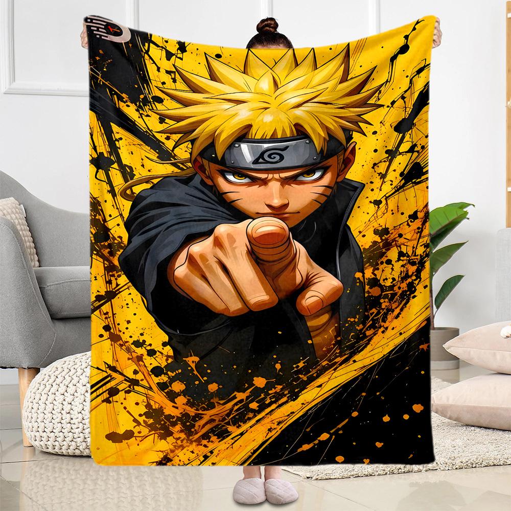 Naruto: Team Adventure Blanket Soft Warm Cozy Perfect for Picnics Bed Couch Four Seasons Universal Playful Design
